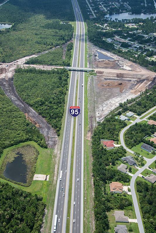 Matanzas Pkwy/Interstate 95 interchange construction July 2015